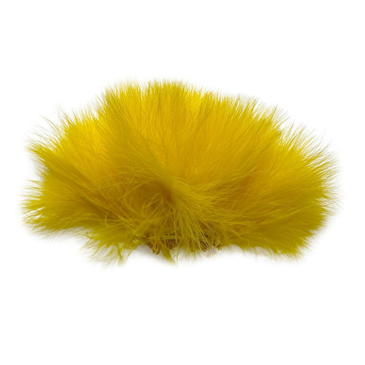 Strung Turkey Marabou Blood Quill Feathers 4-5’’ - YELLOW - Feathers