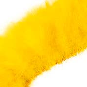 STRUNG TURKEY MARABOU BLOOD QUILL FEATHERS 4-5’’ - YELLOW - Feathers