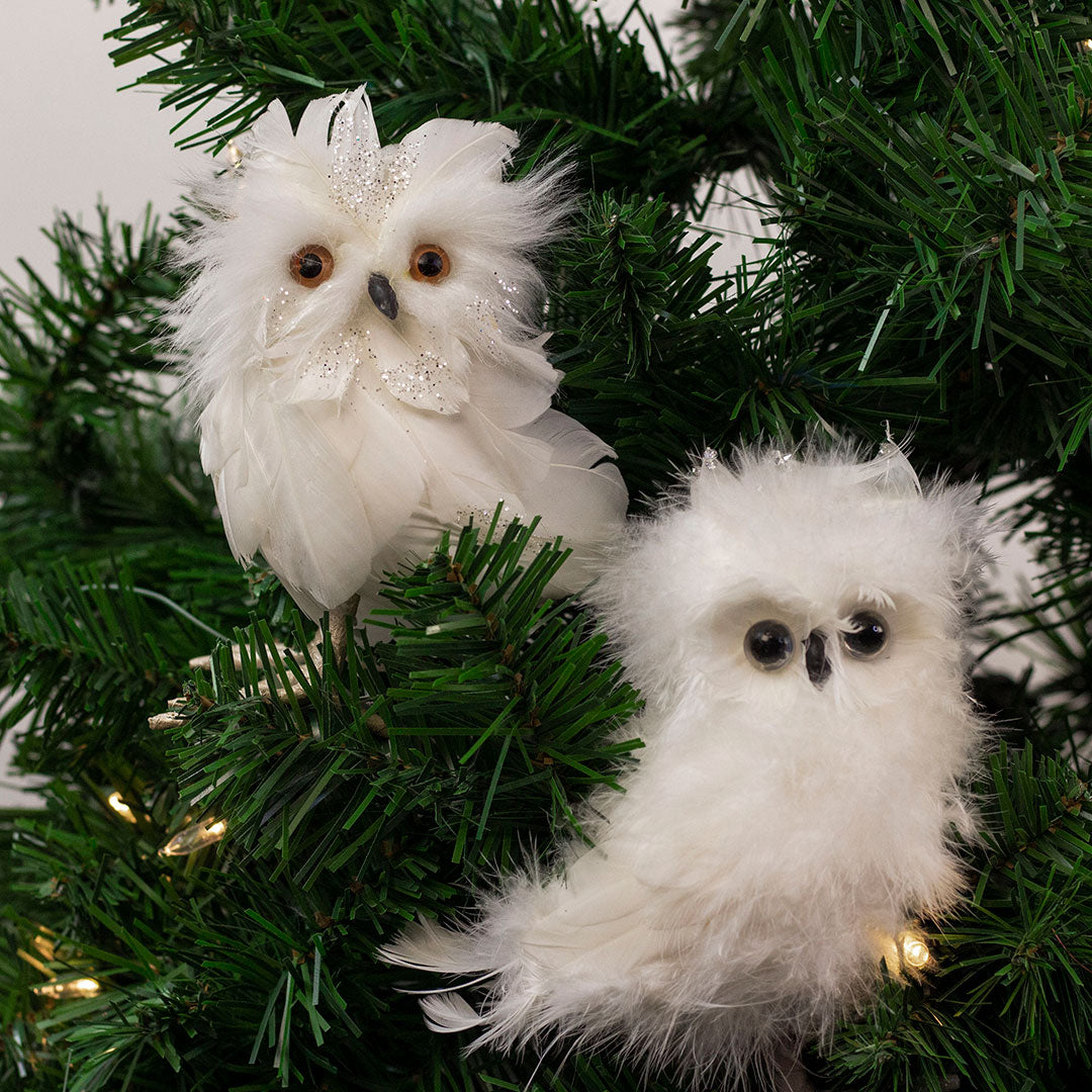 Stuffed Snowy Owl Home Decor