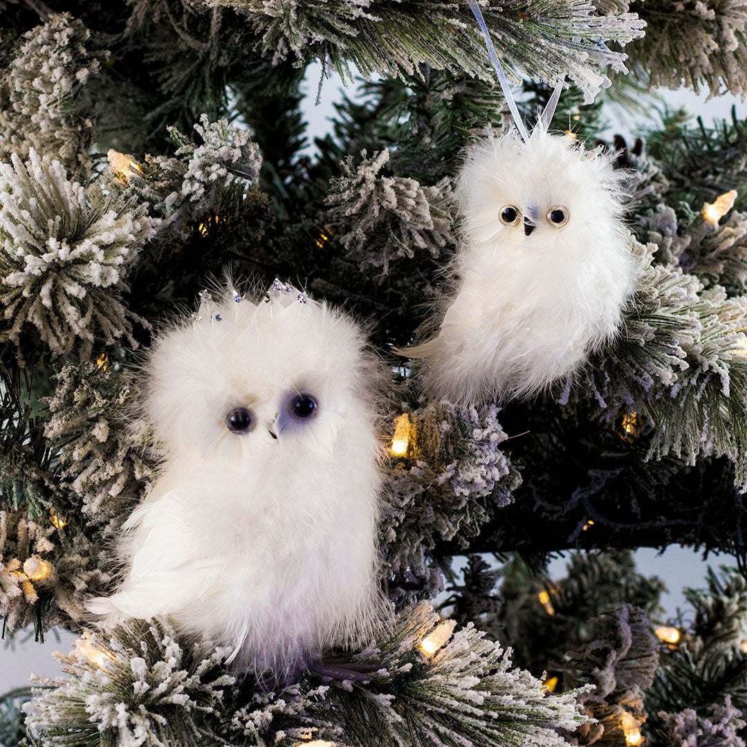 Stuffed Snowy Owl Home Decor