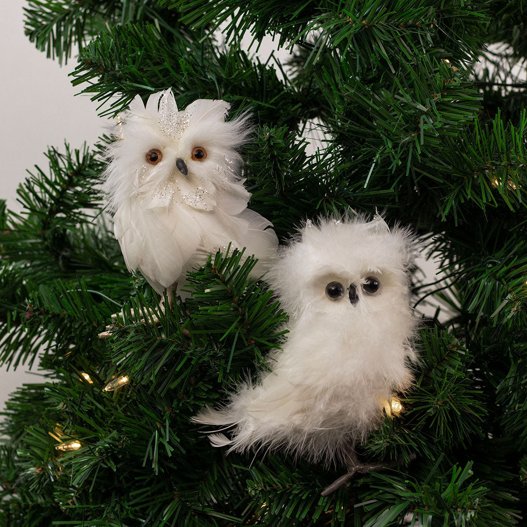 Stuffed Snowy Owl Home Decor