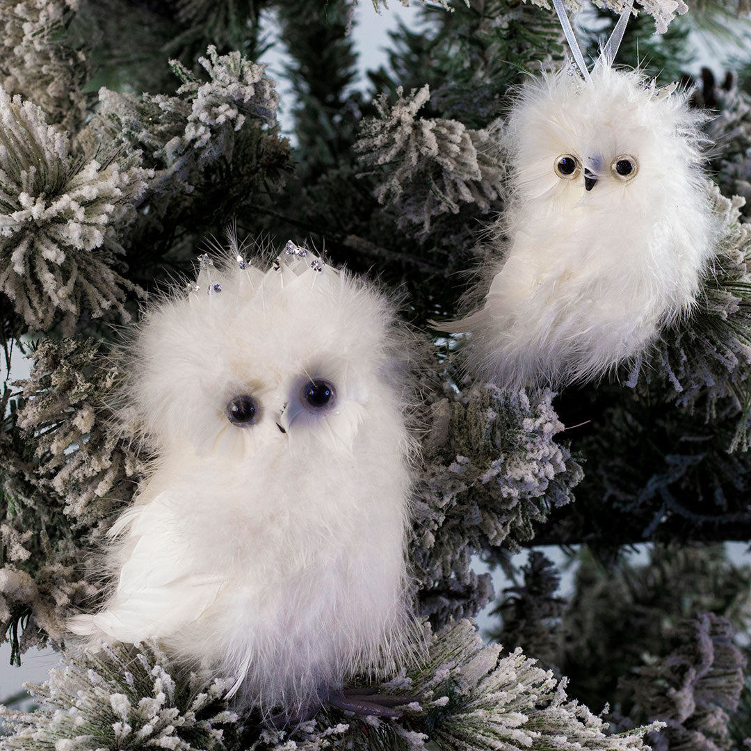 Stuffed Snowy Owl Home Decor