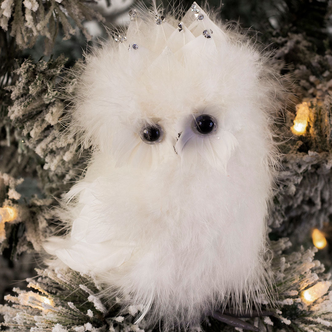 Stuffed Snowy Owl Home Decor