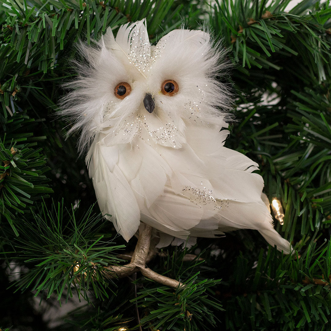 Stuffed Snowy Owl Home Decor