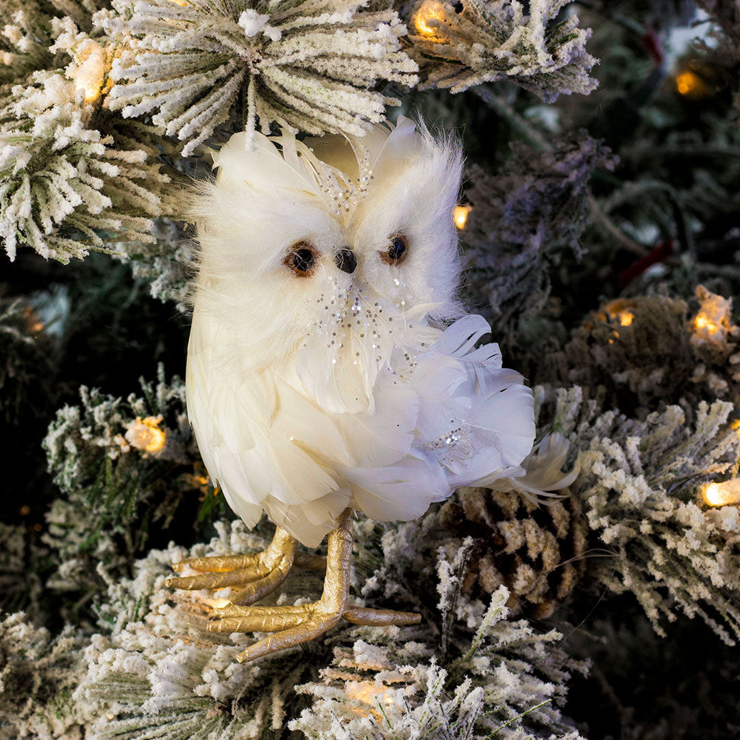 Stuffed Snowy Owl Home Decor