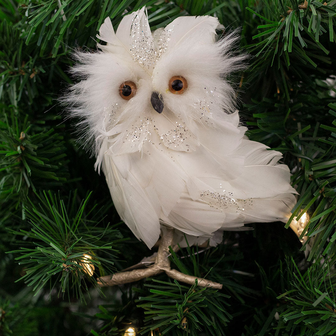 Stuffed Snowy Owl Home Decor