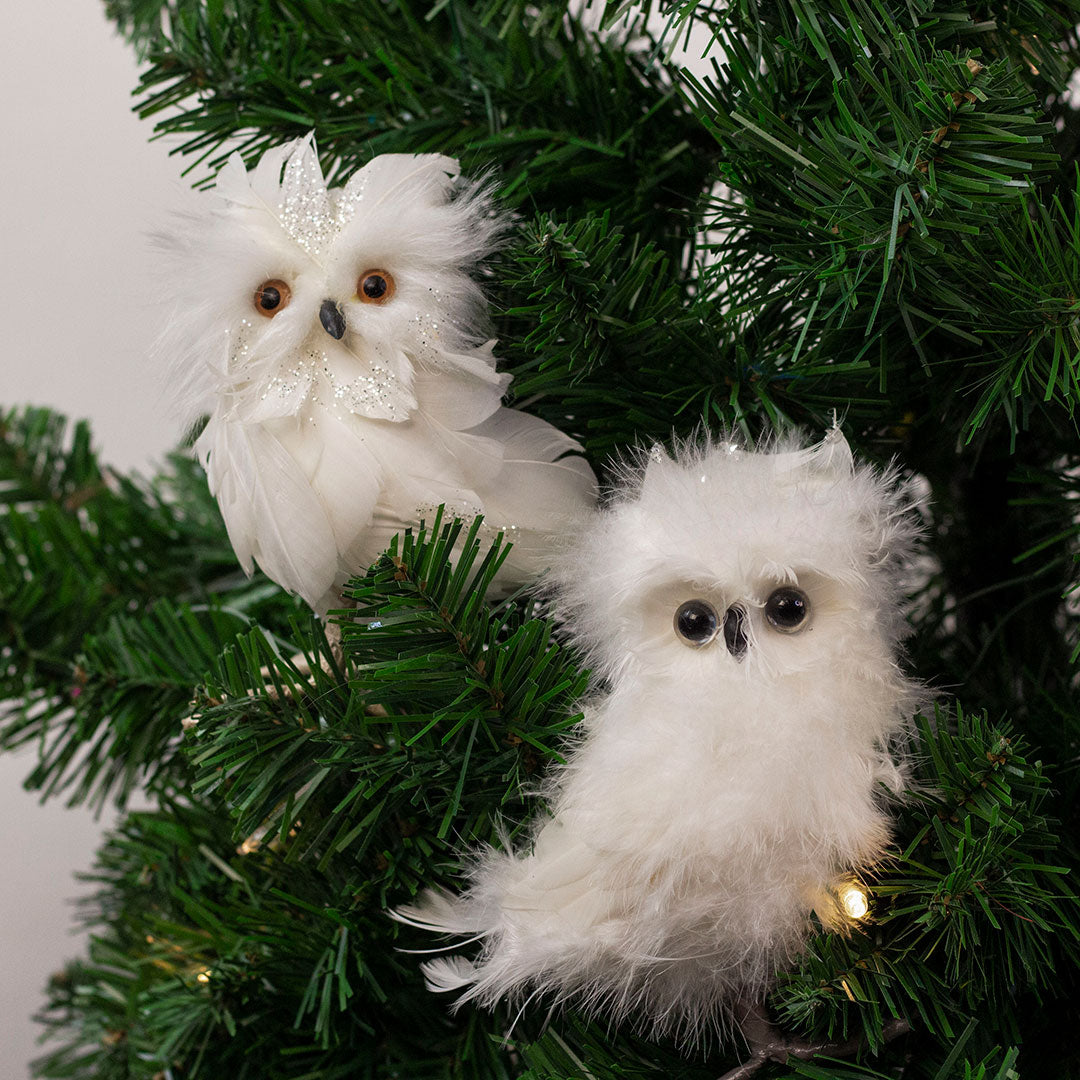 Stuffed Snowy Owl Home Decor