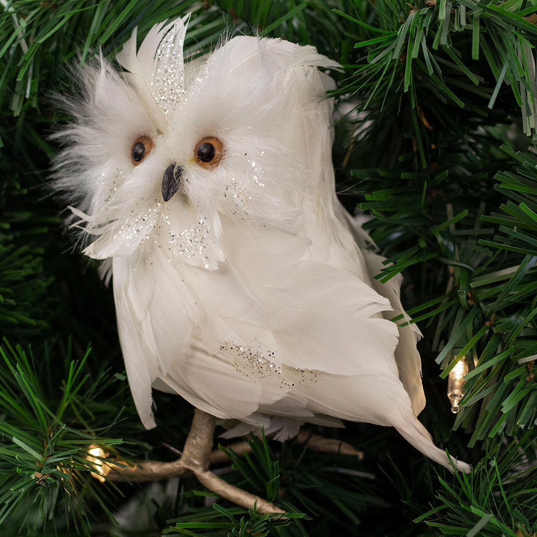 Stuffed Snowy Owl Home Decor