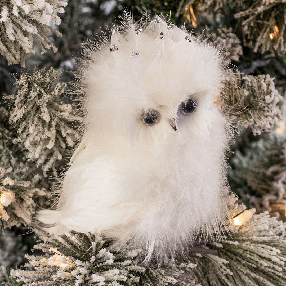 Stuffed Snowy Owl Home Decor