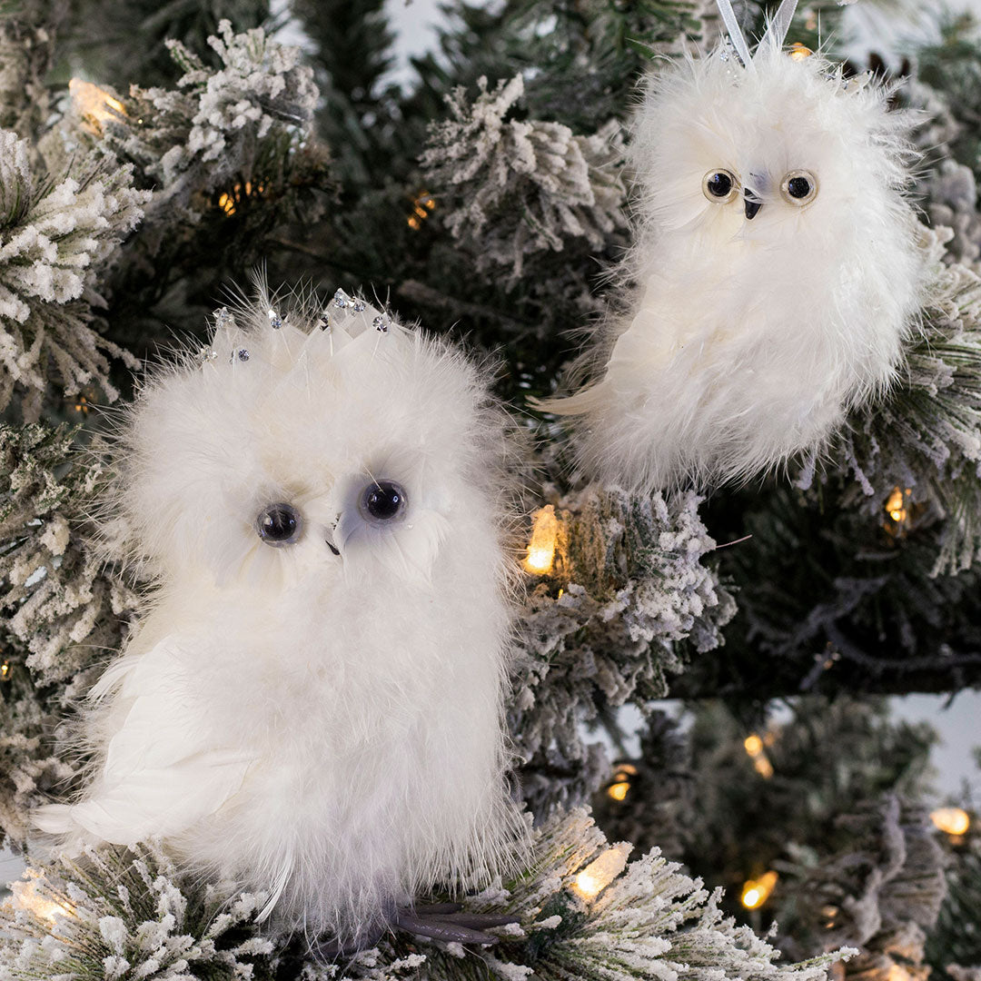 Stuffed Snowy Owl Home Decor