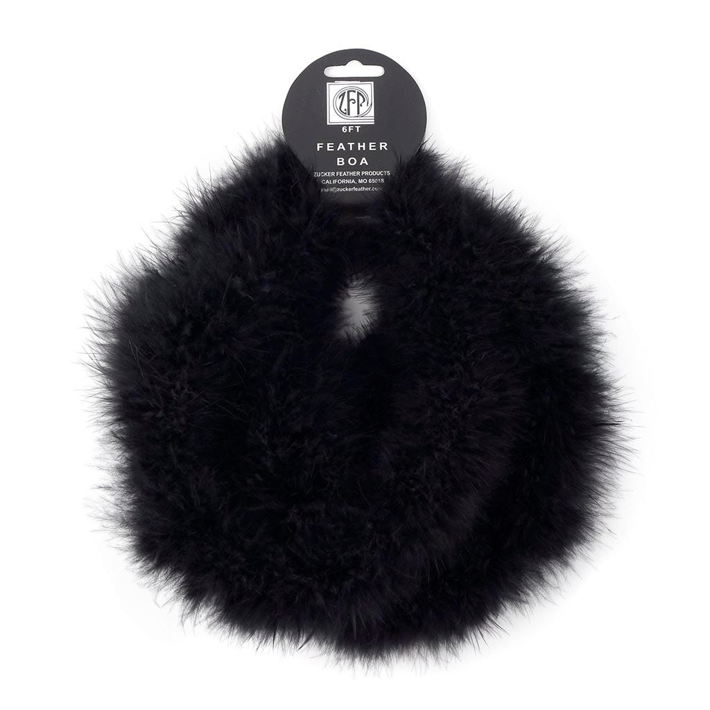 Thin Marabou Feather Boa - Black - Marabou Boa