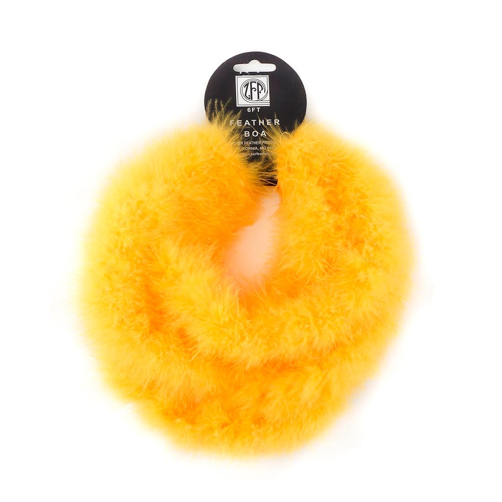 Thin Marabou Feather Boa - Gold - Marabou Boa