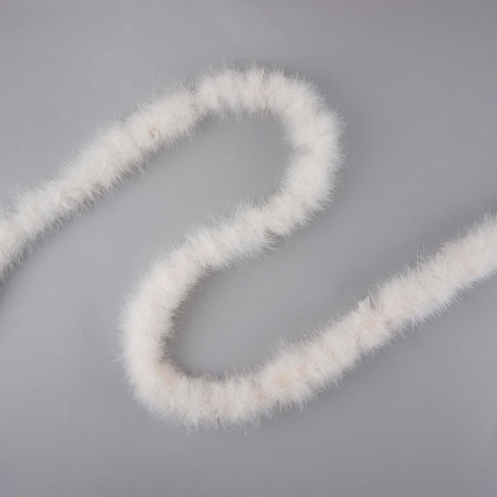 Thin Marabou Feather Boa - Ivory - Marabou Boa