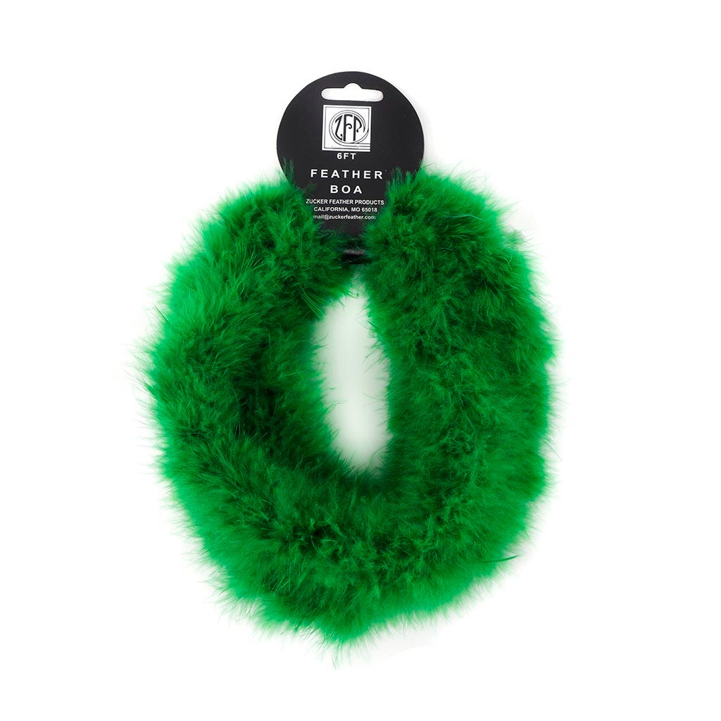 Thin Marabou Feather Boa - Kelly - Marabou Boa