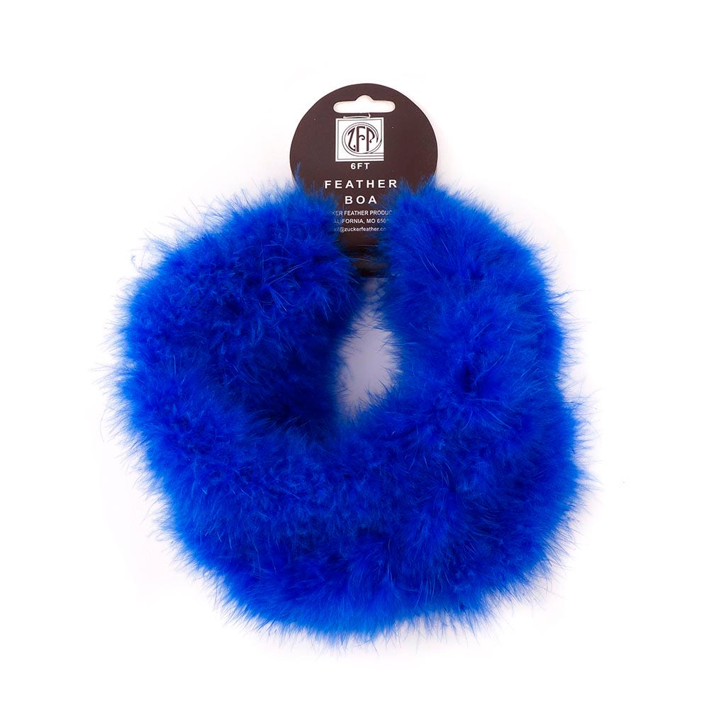 Thin Marabou Feather Boa - Royal - Marabou Boa