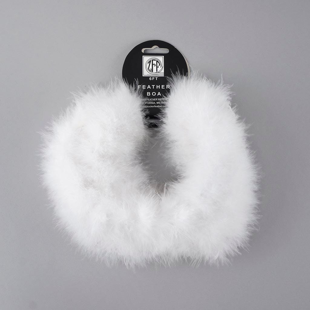 Thin Marabou Feather Boa - White - Marabou Boa