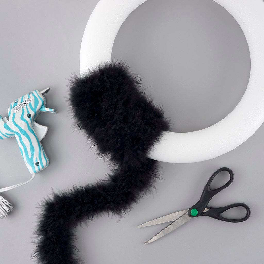 Thin Marabou Feather Boa - White - Marabou Boa