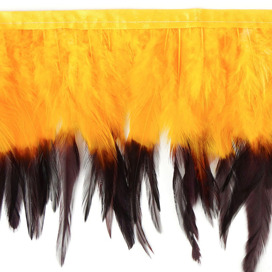 Tip Dyed Saddle Fringe--GO-BU - Feathers