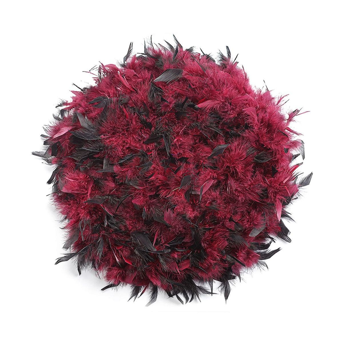 Tipped Chandelle Feather Boa - Heavyweight - Burgundy/Black - Chandelle Boa