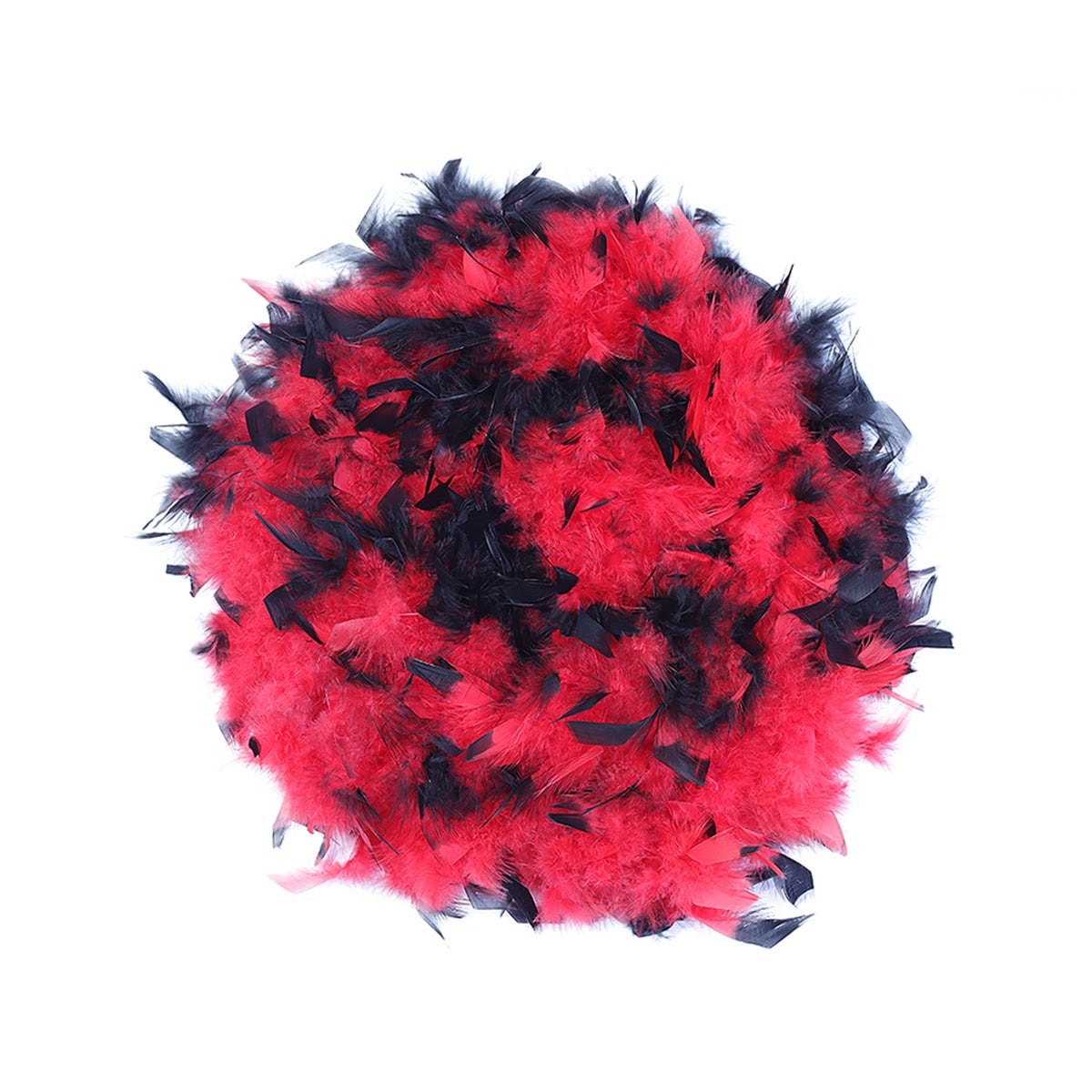 Tipped Chandelle Feather Boa - Heavyweight - Red/Black - Chandelle Boa