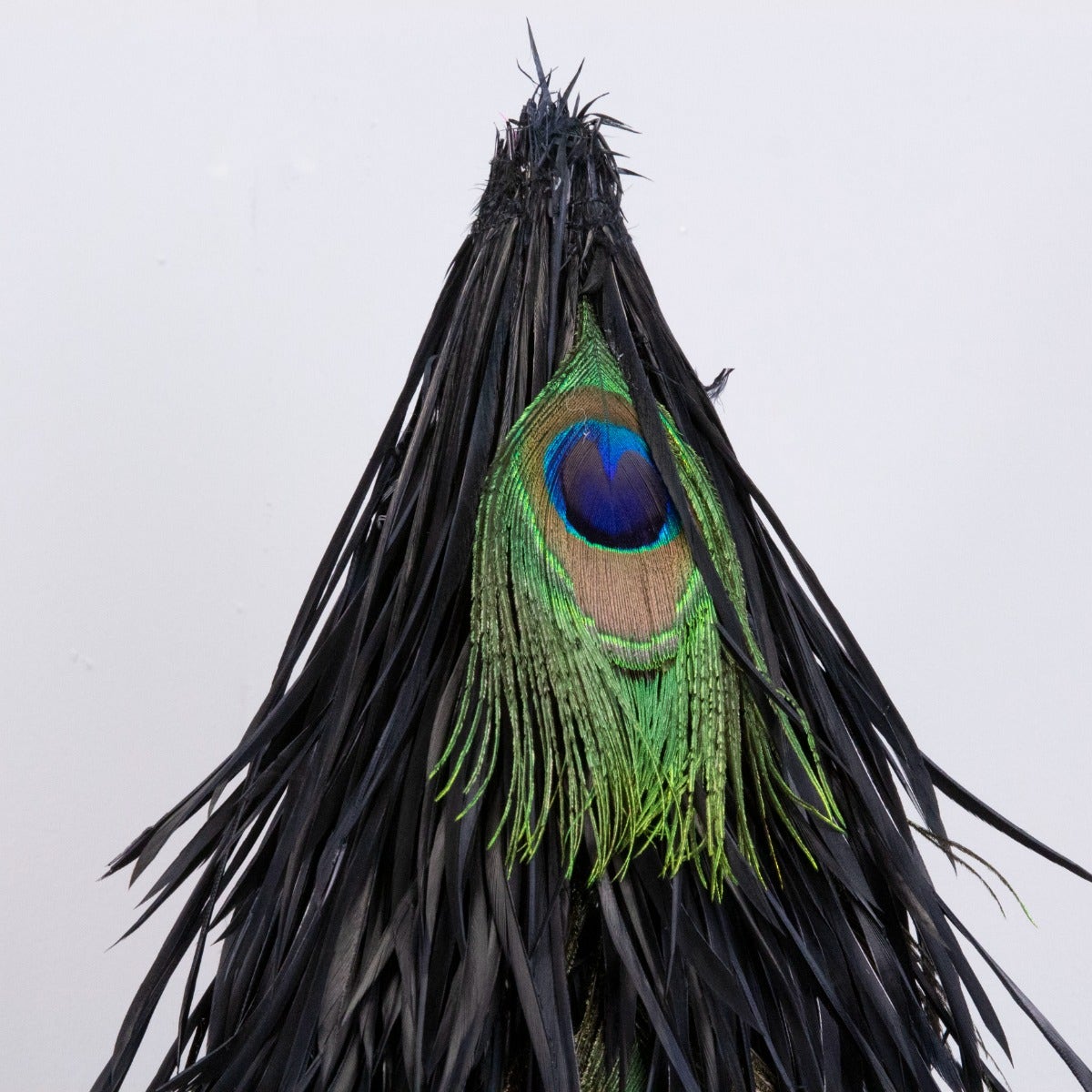 Goose Biot Tree Sleeve 24" Black w/Peacock Eyes - On felt with Cardboard insert