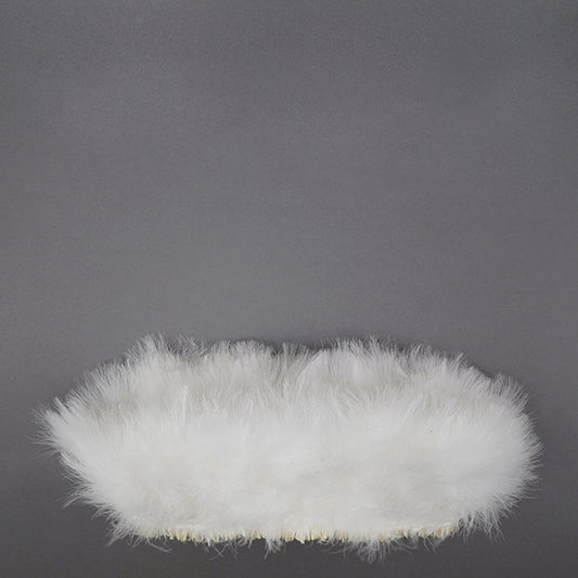 Turkey Blood-Good Quill Marabou - White - Feathers