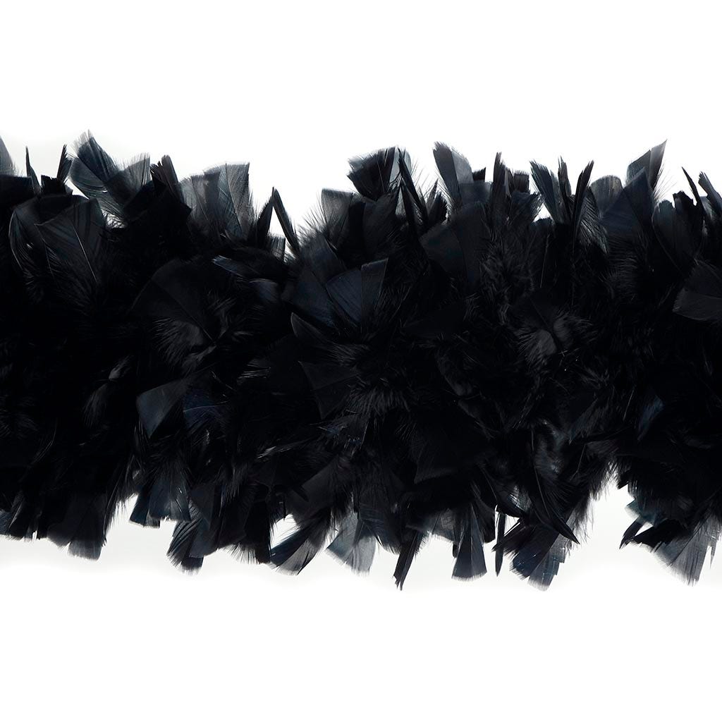 Turkey Feather Boa 10-14’’ - Black - Turkey Boa