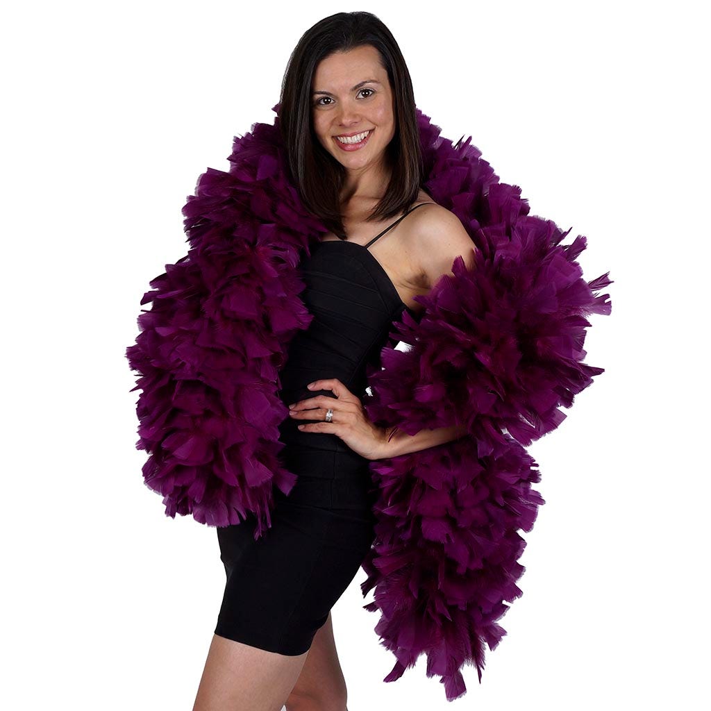 Turkey Feather Boa 10-14’’ - Purple - Turkey Boa