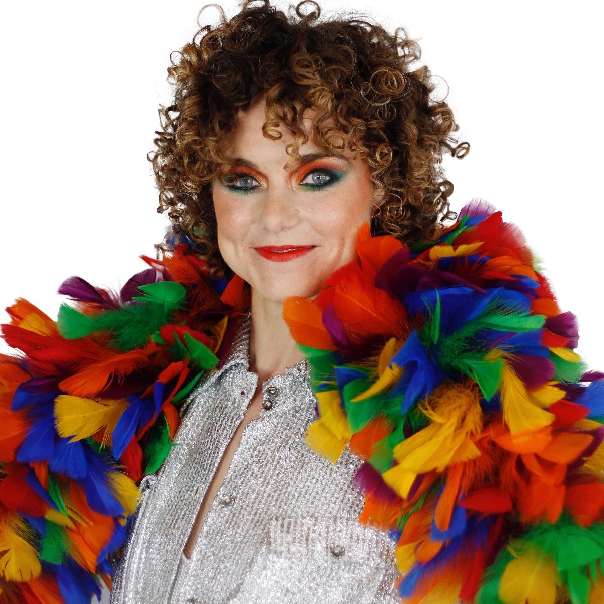 Turkey Feather Boa 10-14’’ - Rainbow Mix - Turkey Boa