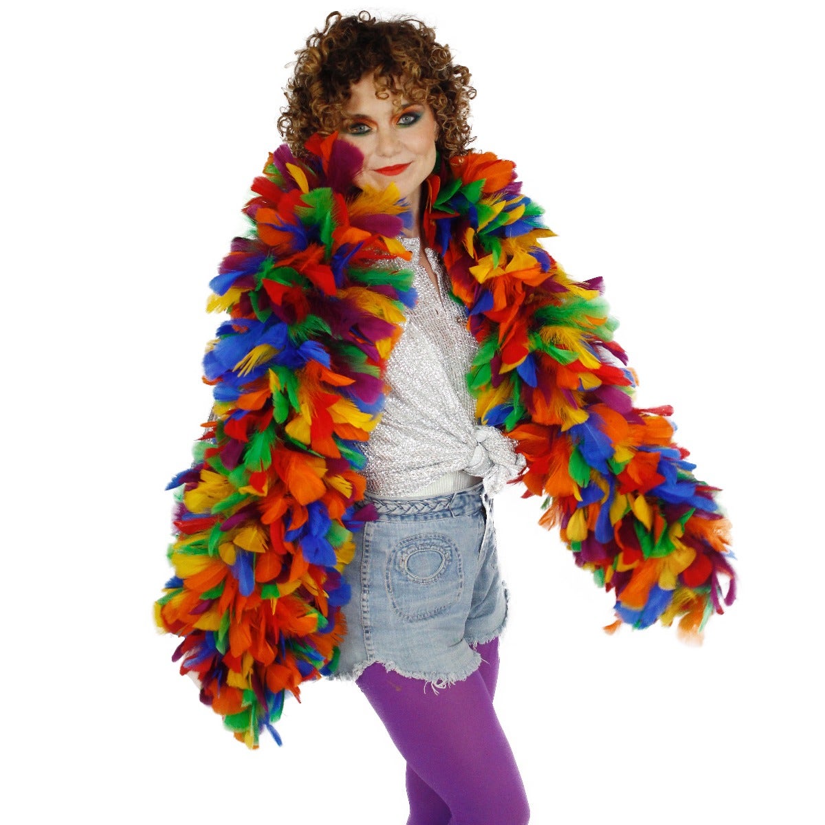 Turkey Feather Boa 10-14’’ - Rainbow Mix - Turkey Boa