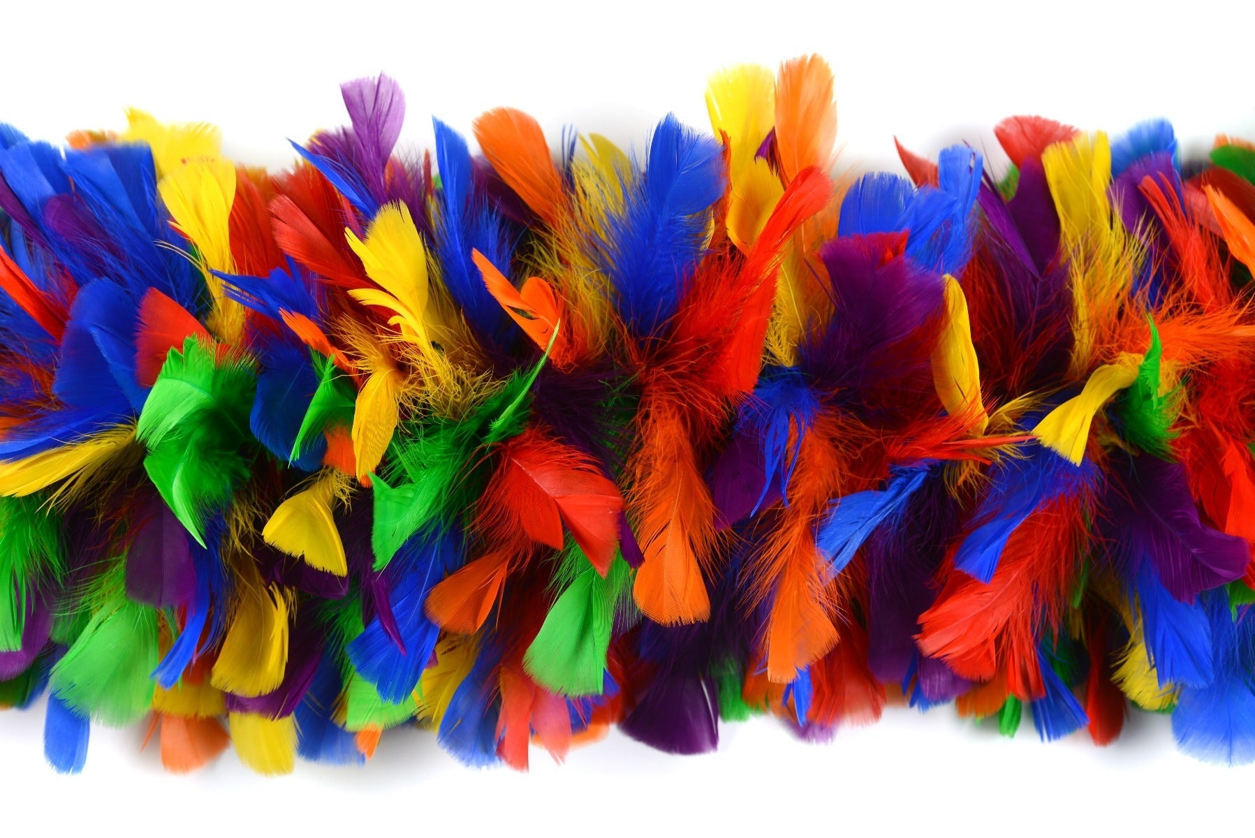 Turkey Feather Boa 10-14’’ - Rainbow Mix - Turkey Boa