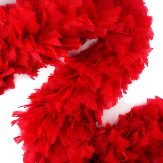 Turkey Feather Boa 10-14’’ - Red - Turkey Boa