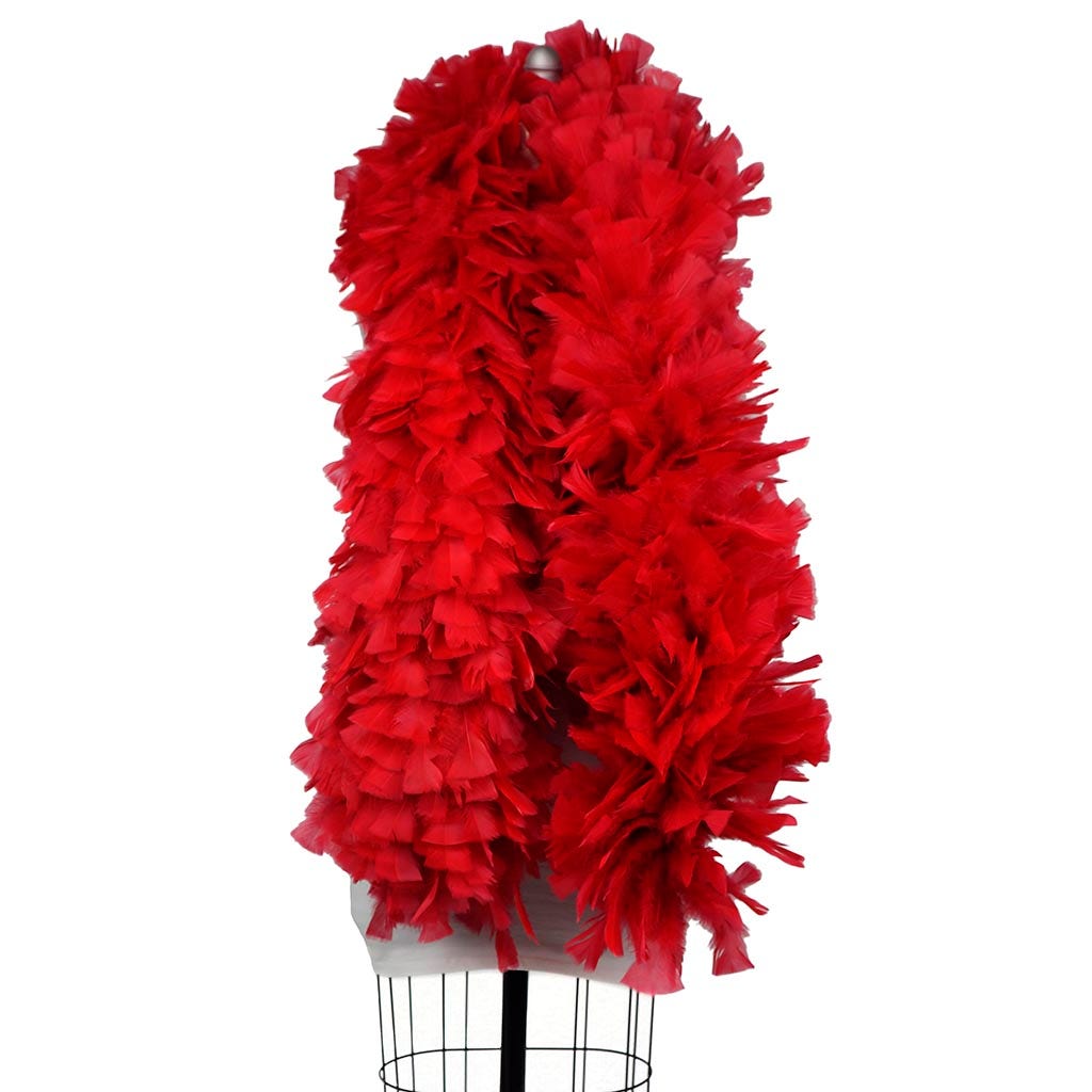 Turkey Feather Boa 10-14’’ - Red - Turkey Boa