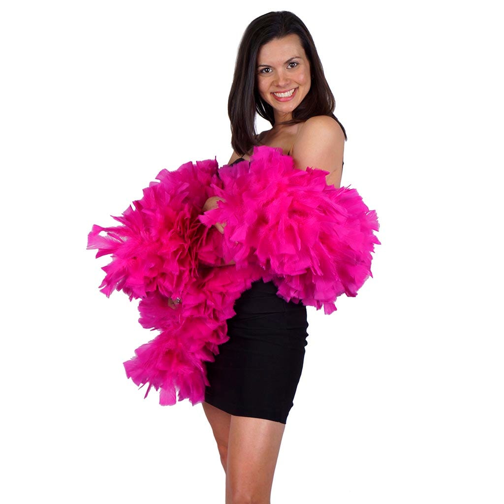 Turkey Feather Boa 10-14’’ - Shocking Pink - Turkey Boa