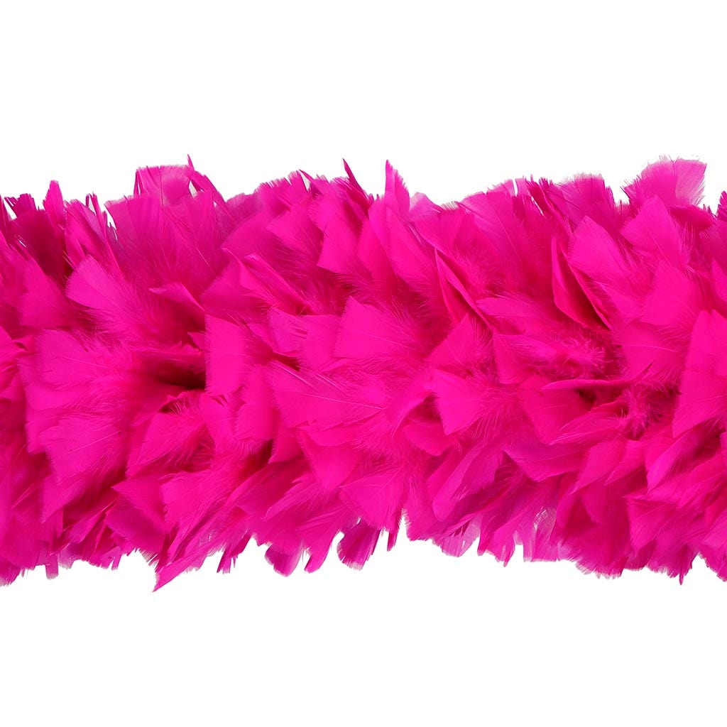 Turkey Feather Boa 10-14’’ - Shocking Pink - Turkey Boa