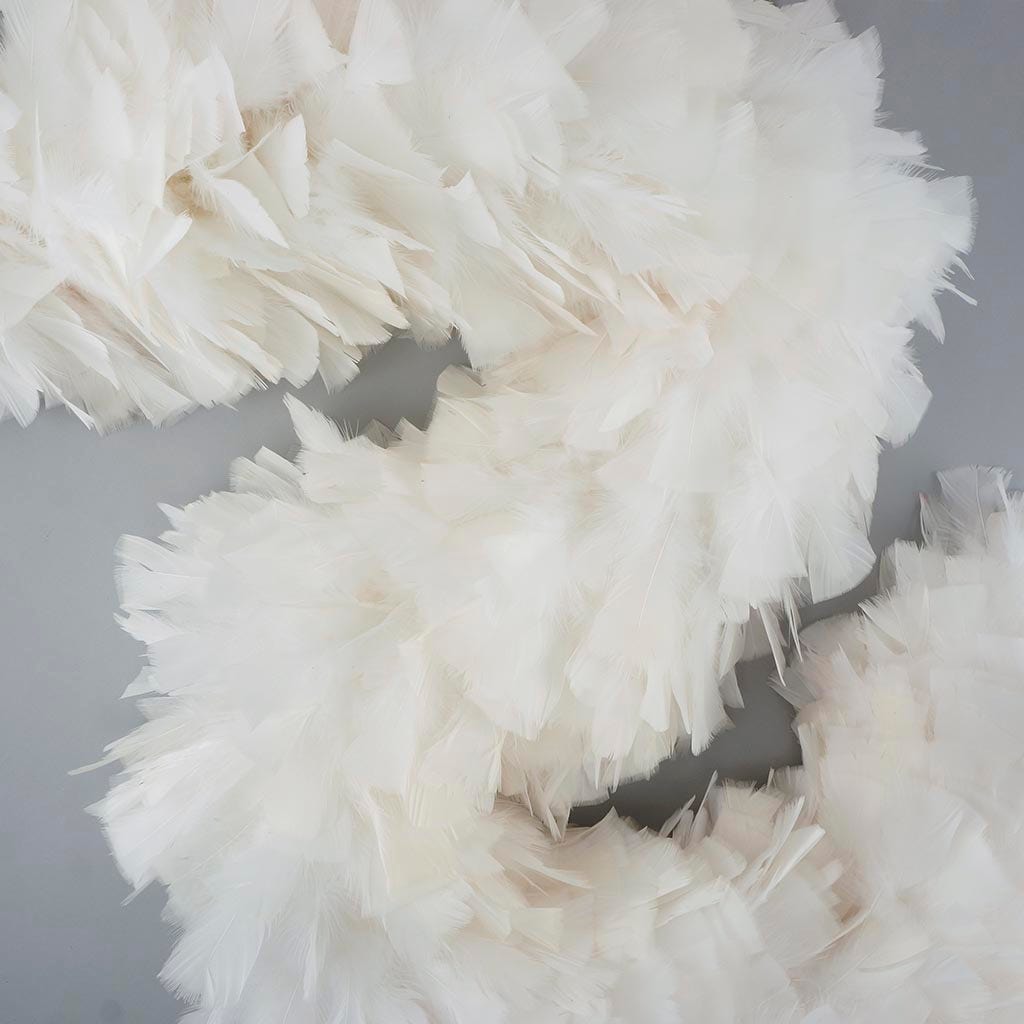 Turkey Feather Boa 10-14’’ - White - Turkey Boa