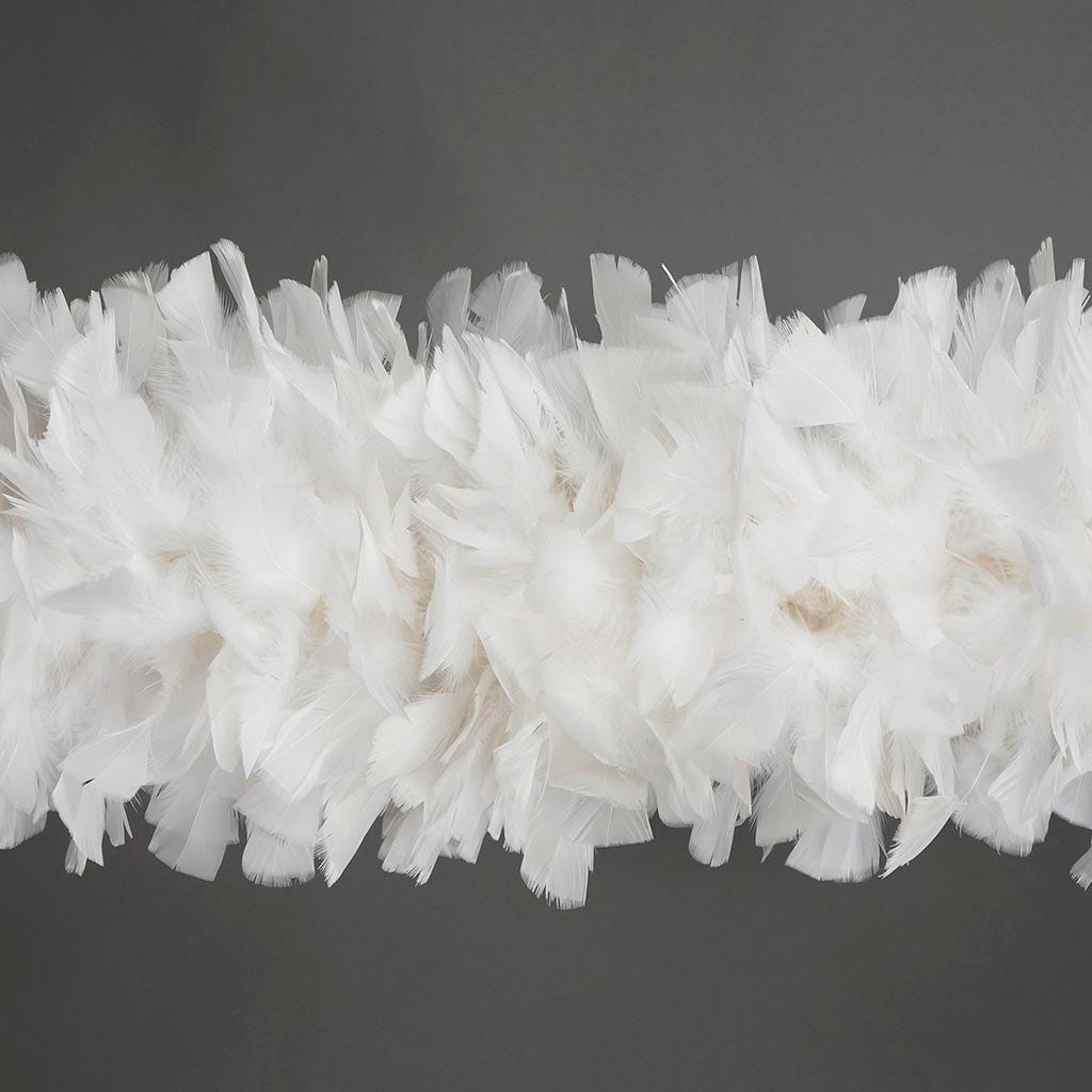 Turkey Feather Boa 10-14’’ - White - Turkey Boa