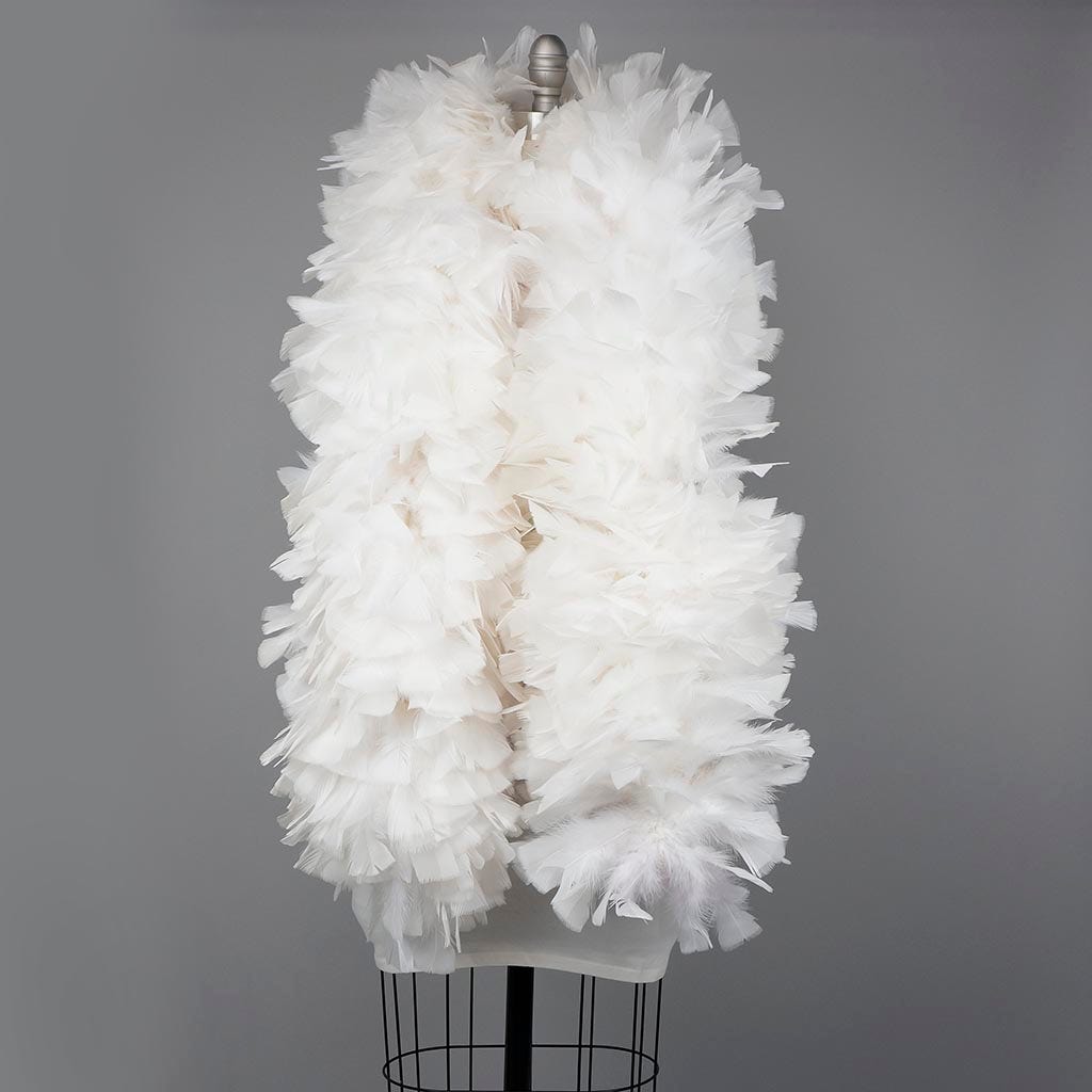 Turkey Feather Boa 10-14’’ - White - Turkey Boa