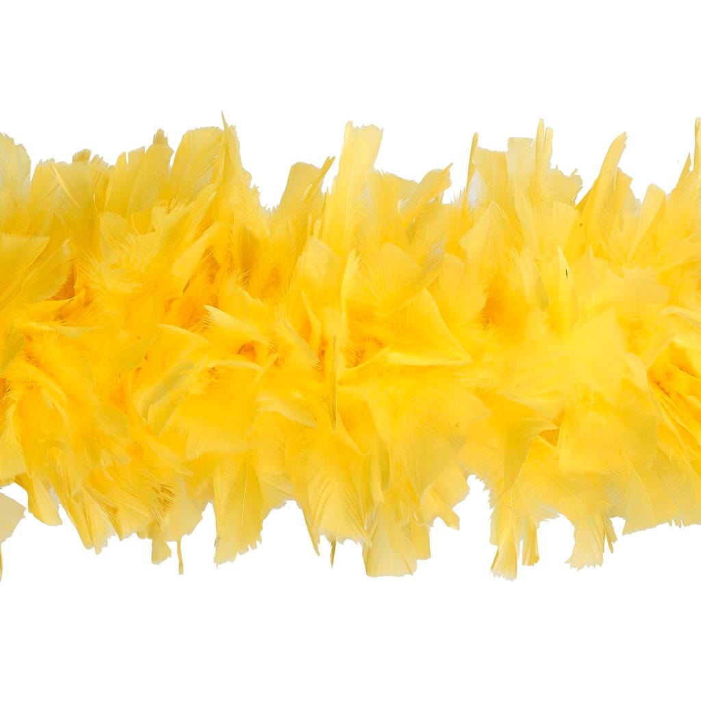 Turkey Feather Boa 10-14’’ - Yellow - Turkey Boa