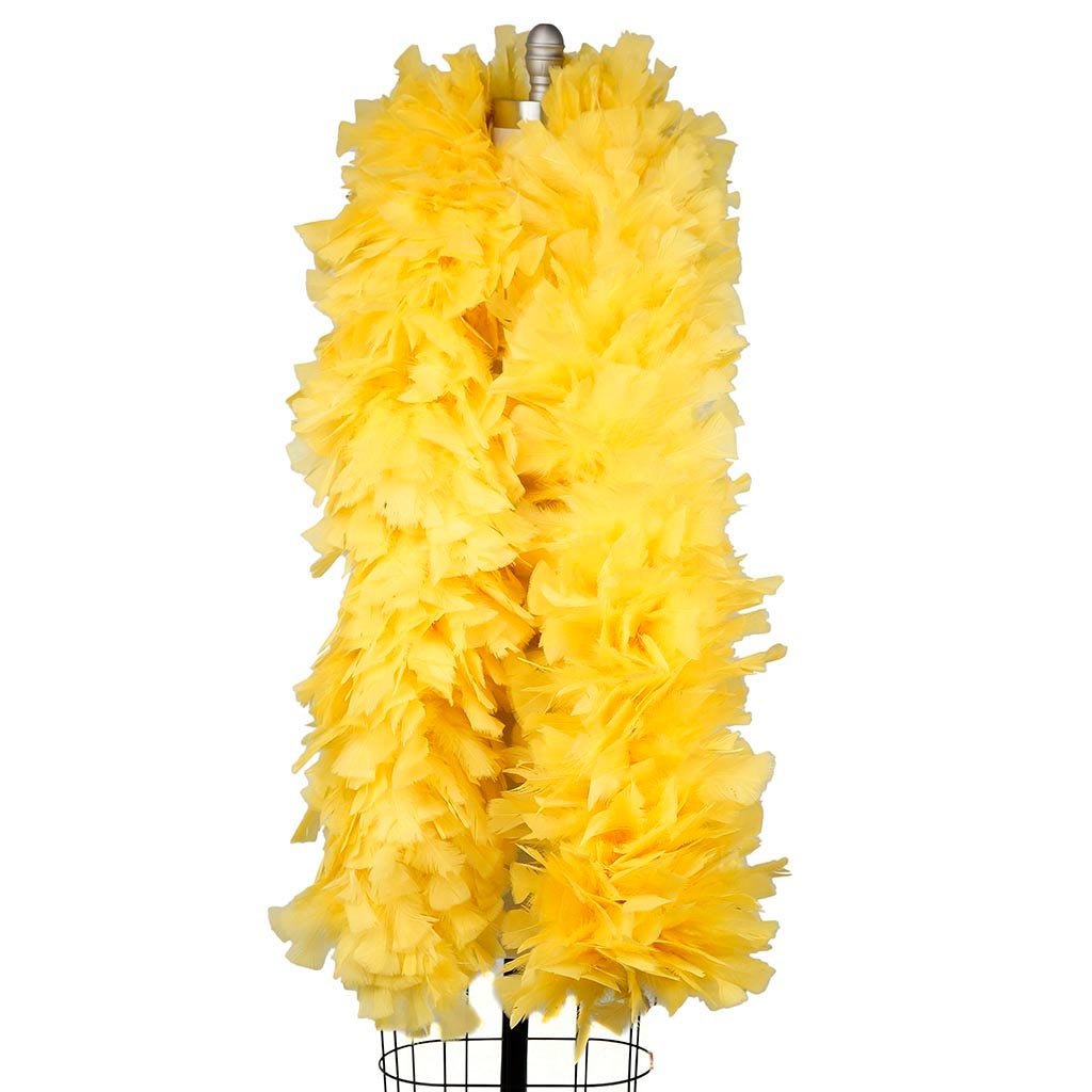 Turkey Feather Boa 10-14’’ - Yellow - Turkey Boa