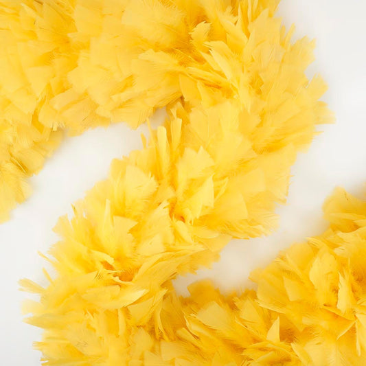 Turkey Feather Boa 10-14’’ - Yellow - Turkey Boa