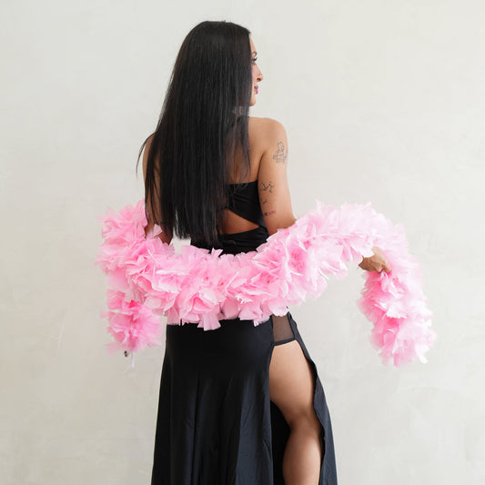 Turkey Feather Boa 6-8’’ - Candy Pink - Turkey Boa