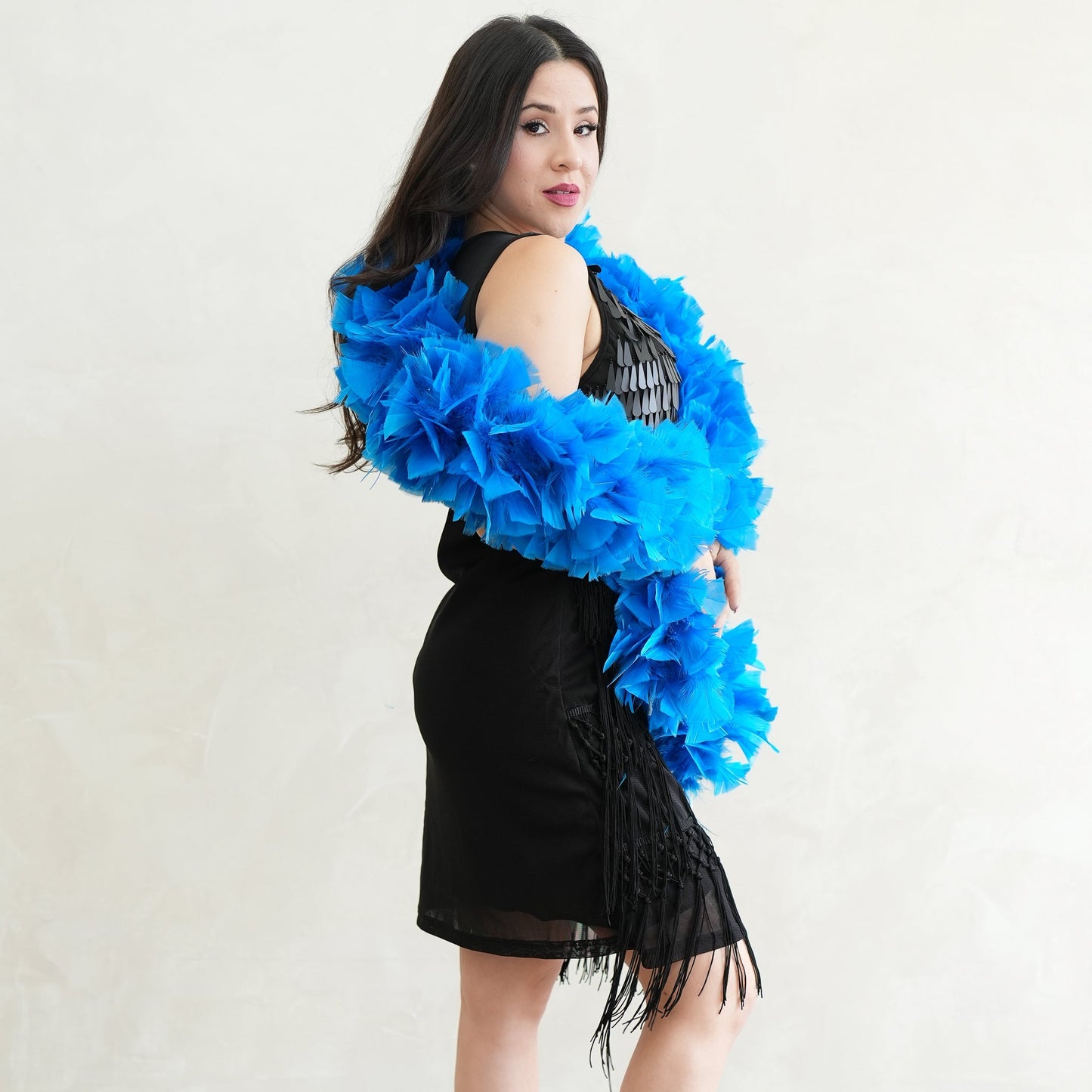 Turkey Feather Boa 6-8’’ - Dark Turquoise - Turkey Boa