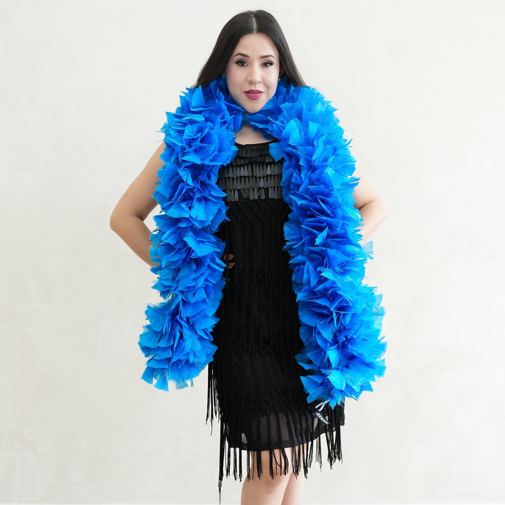 Turkey Feather Boa 6-8’’ - Dark Turquoise - Turkey Boa