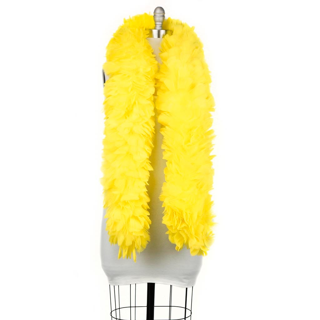 Turkey Feather Boa 6-8’’- Fluorescent Yellow - Turkey Boa