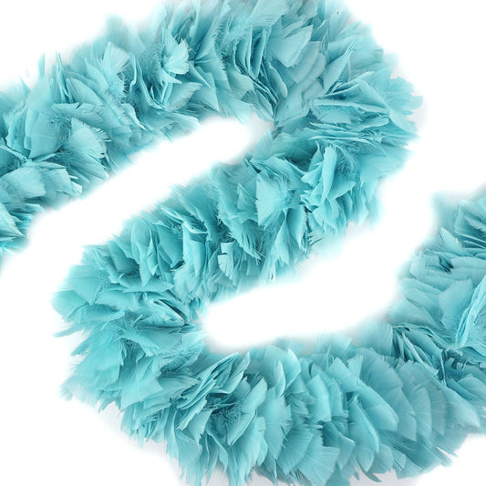 Turkey Feather Boa 6-8’’ - Light Turquoise - Turkey Boa