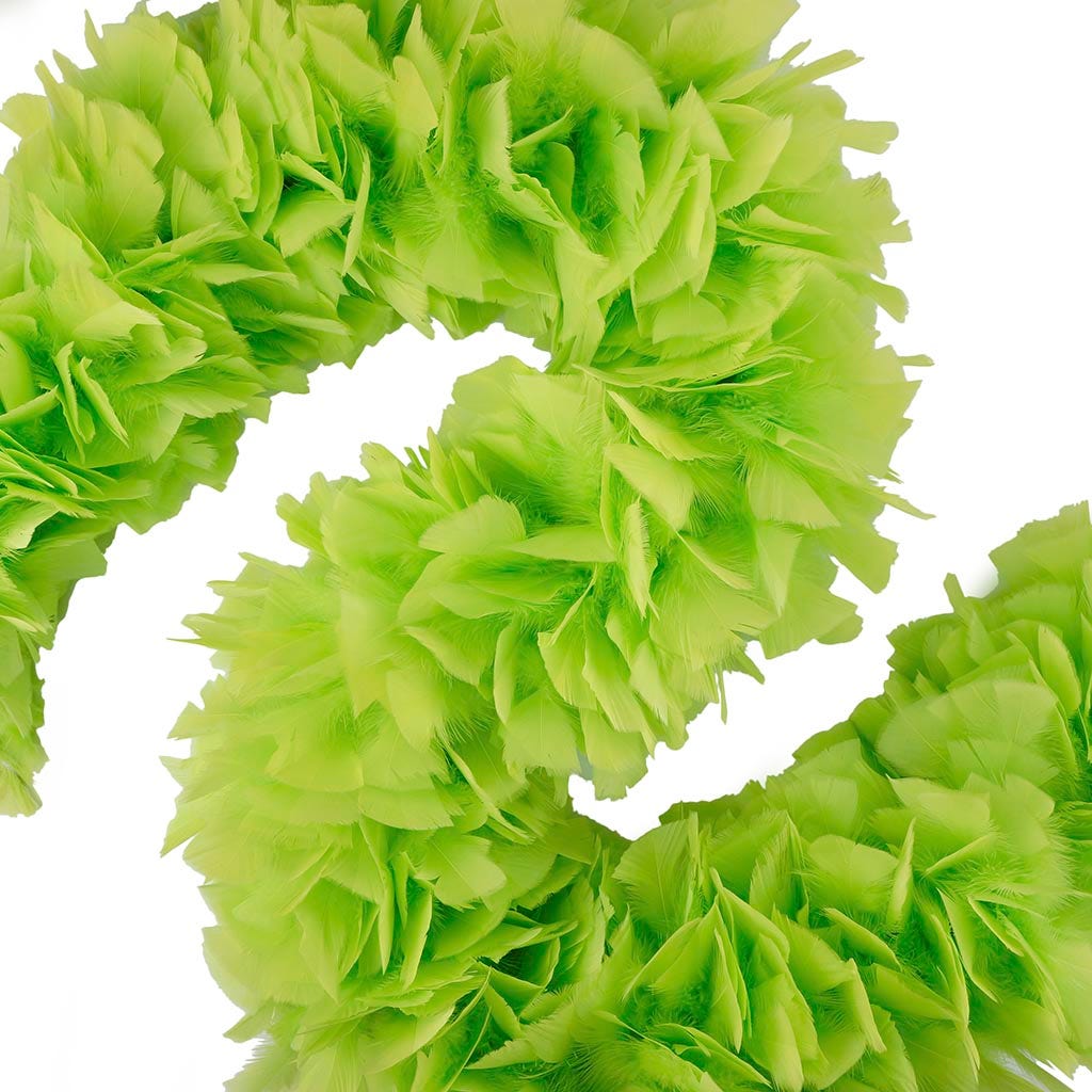 Turkey Feather Boa 6-8’’- Lime - Turkey Boa