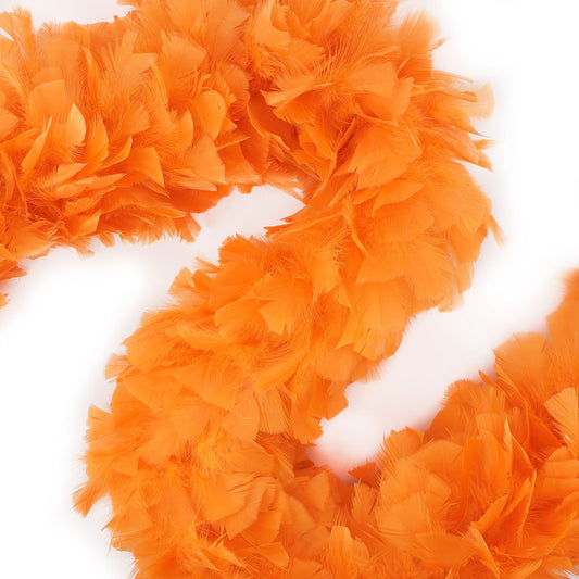 Turkey Feather Boa 6-8’’ - Orange - Turkey Boa