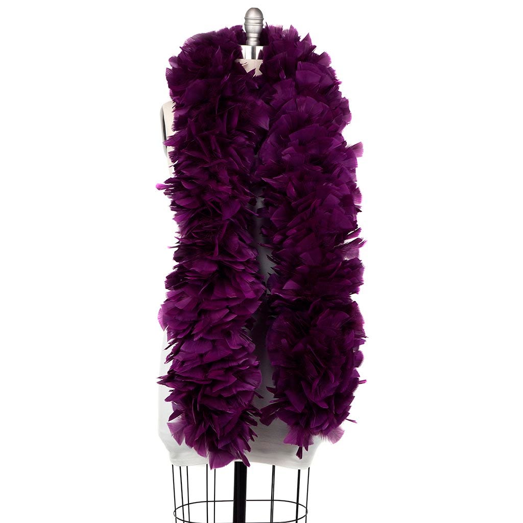 Turkey Feather Boa 6-8’’ - Purple - Turkey Boa