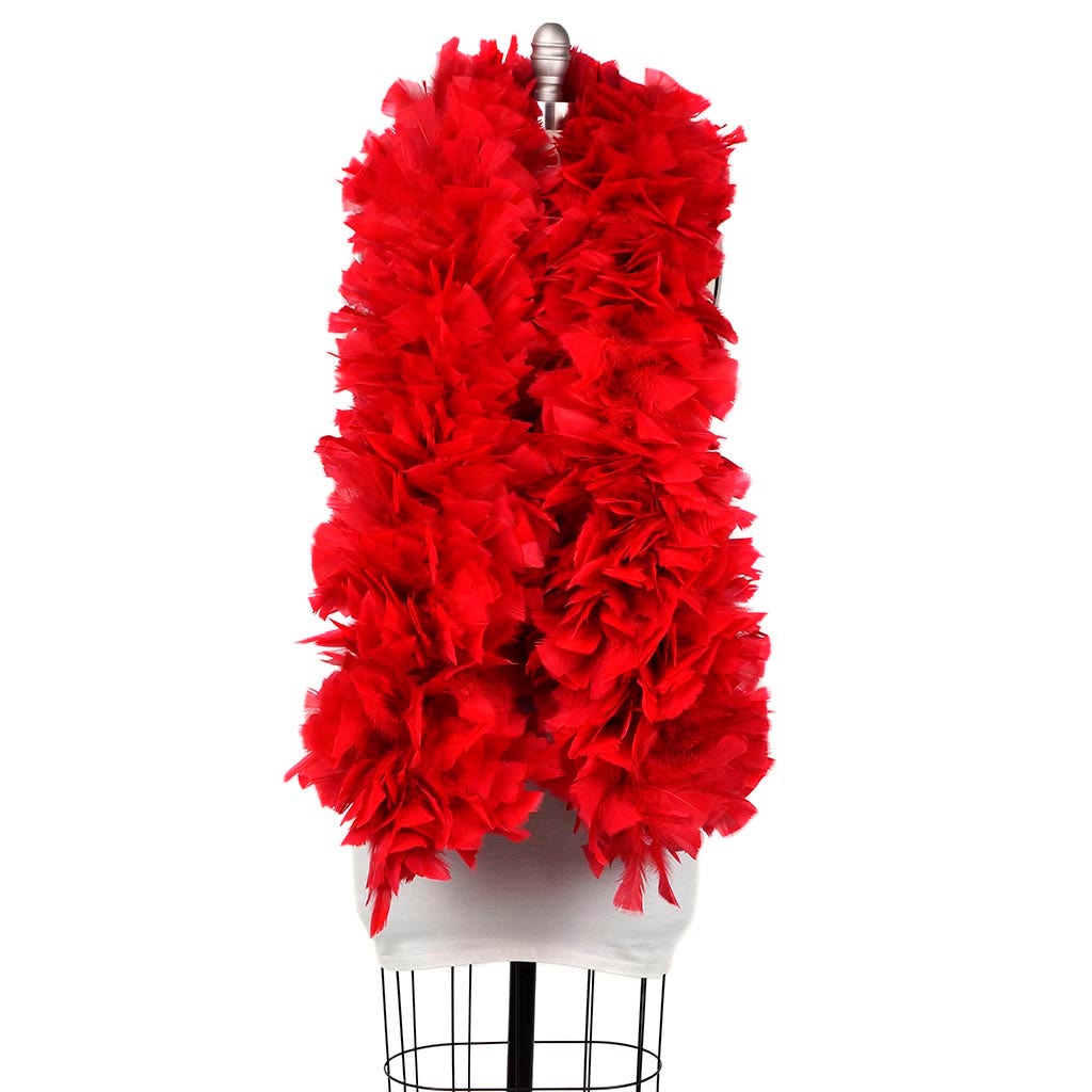 Turkey Feather Boa 6-8’’ - Red - Turkey Boa